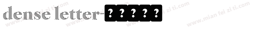 dense letter字体转换